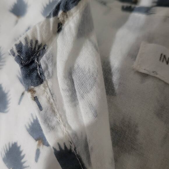 Emerson Fry Isla Mini Dress White Print Babydoll Cotton HandBlock Swingy Small - Picture 12 of 16